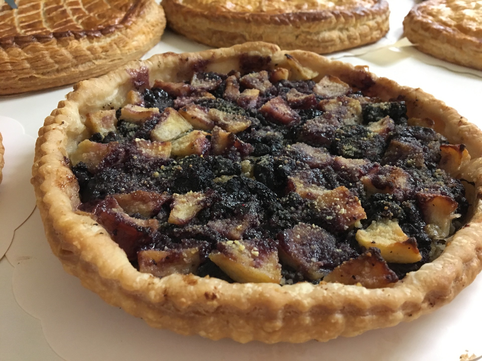 Tarte pommes boudin myrtilles